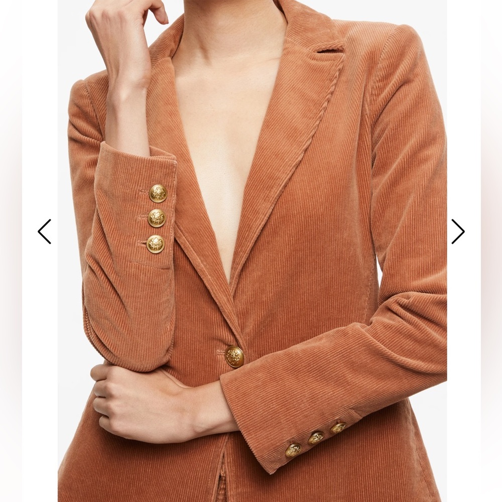Alice + Olivia Denim Corduroy Macey Blazer - Picture 7 of 13